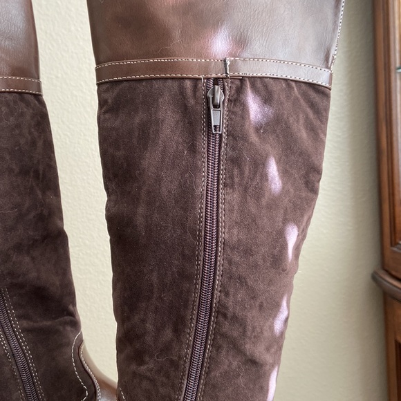 🎉🌸💖 HOST PICK 💖🌸🎉 BRAND NEW - Samantha Mixed Suede Brown Boots size 6M - Picture 9 of 13